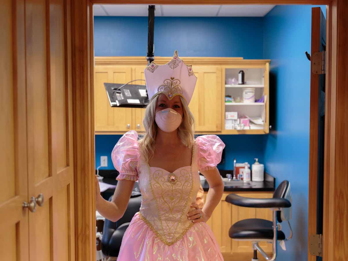 Dr. Jane Bennett dressed as the tooth fairy
